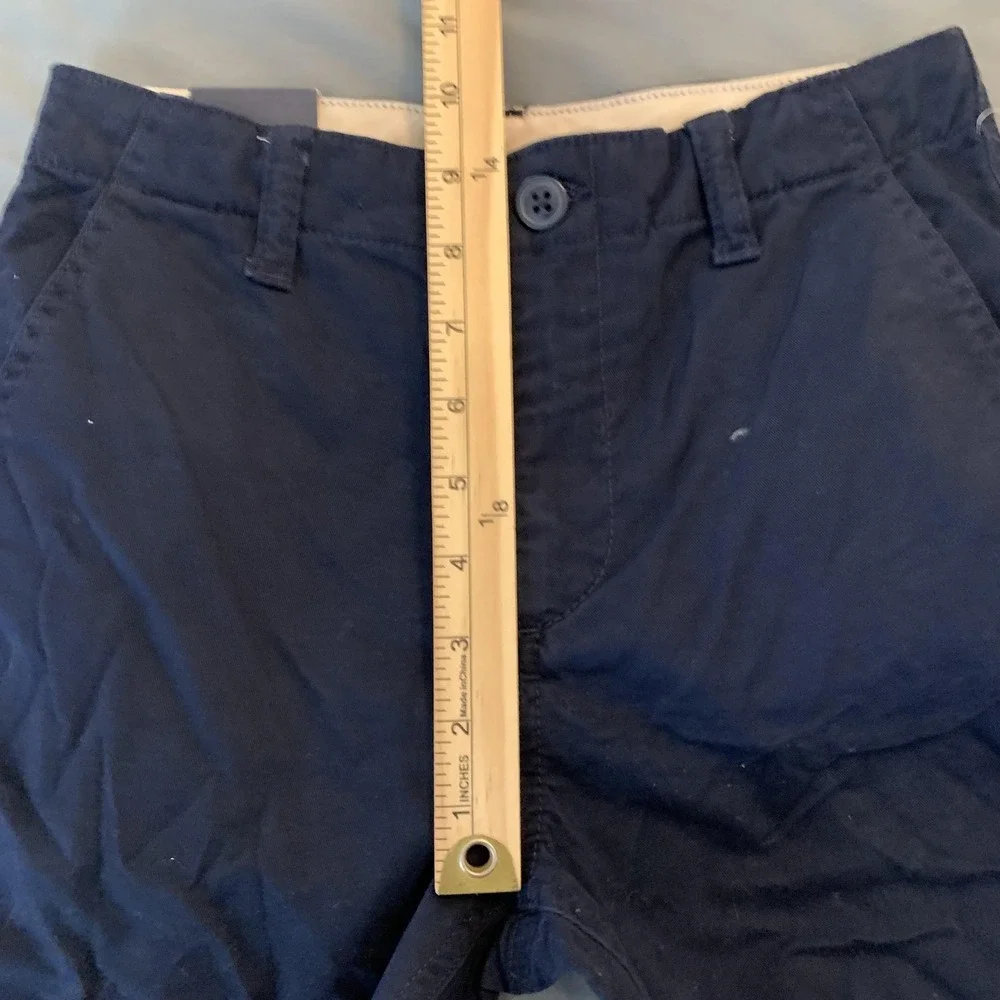 Gap Chino Shorts Boys 12 Blue Adjustable Waist Comfort‎ Stretch Twill Casual